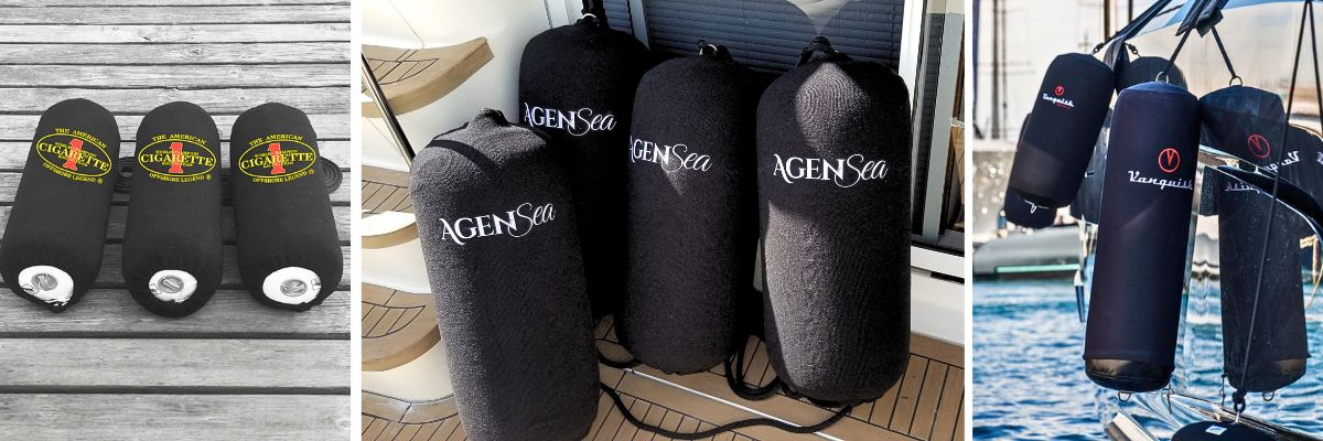 custom embroidered boat fender covers